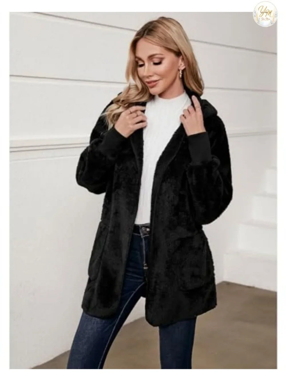 Women's Fleece Hooded Lounge Cardigan | Size XS-XXL | Cozy Winter